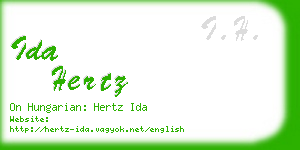 ida hertz business card